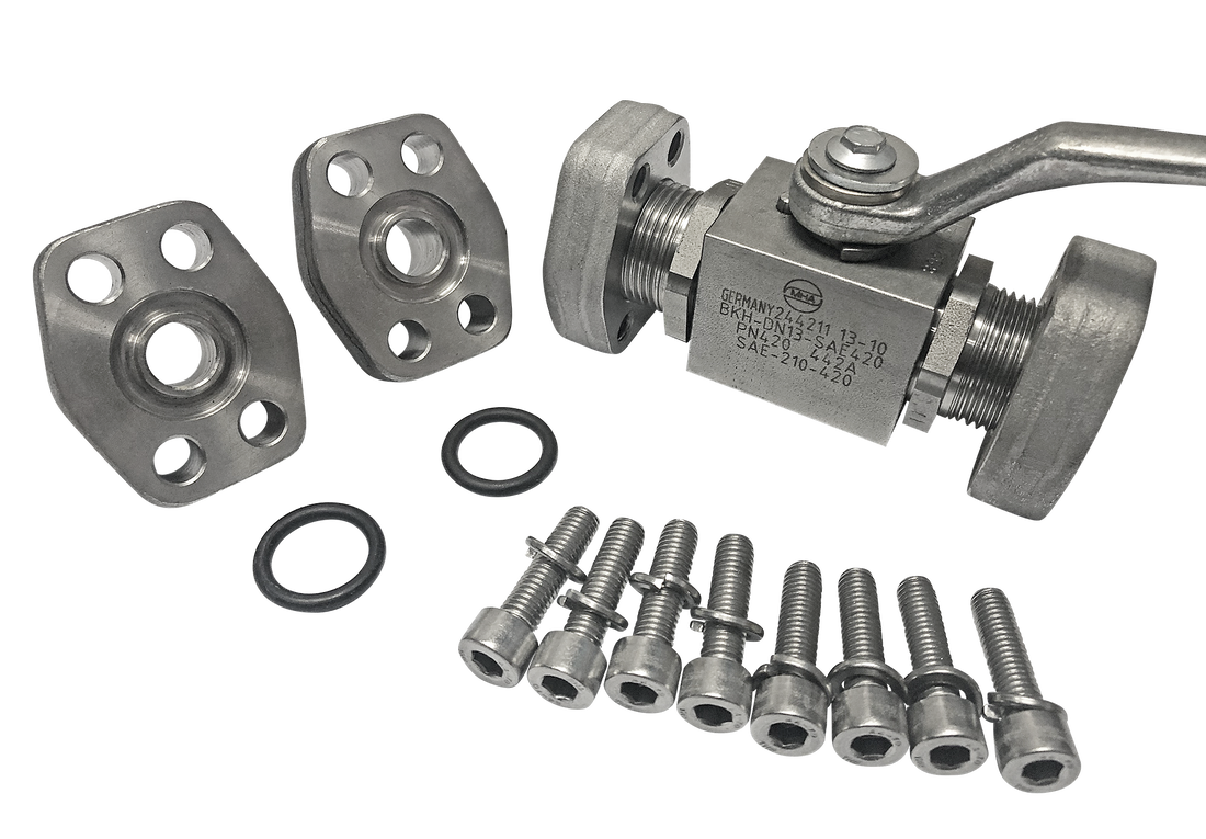 BKH Type SAE Flange Ball Valves 6000 PSI Components