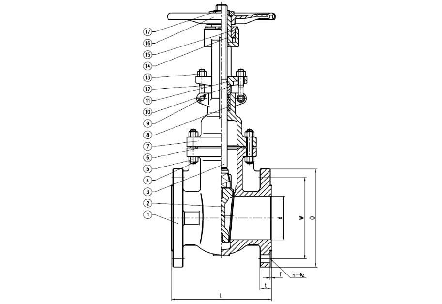 JIS 10K Cast Iron Gate Valve 5