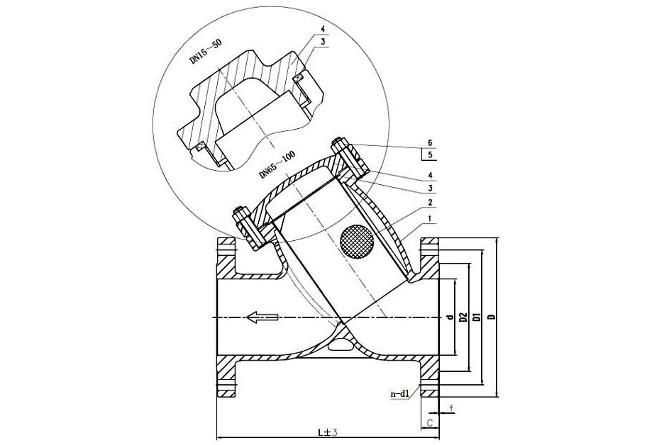 JIS 10K Cast Steel Y-strainer