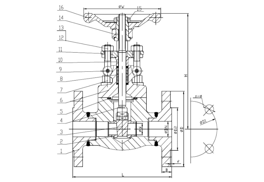 JIS 10K SS316 Gate Valve (1